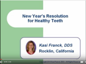 Screenshot of educational video by Dr. Franck, New Year's Resolutions for Healthy Teeth